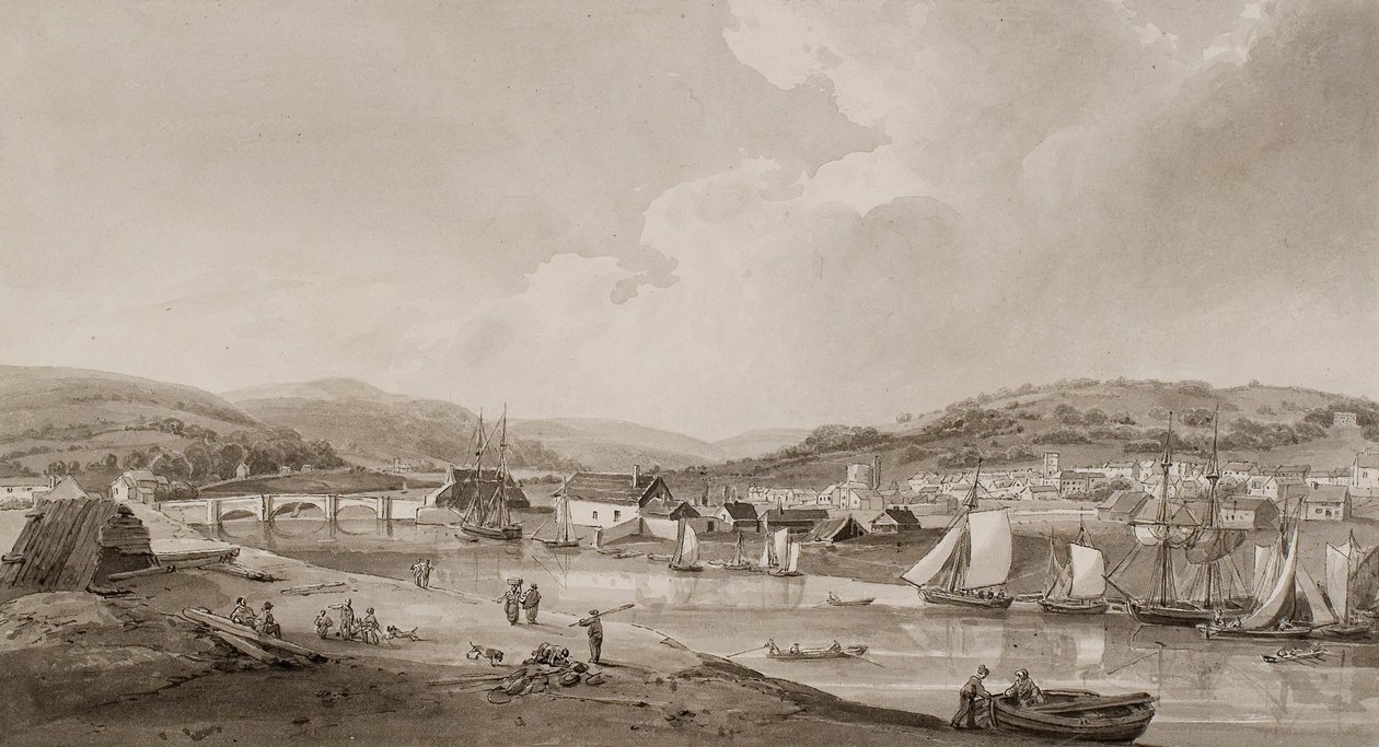 Neath, vanaf de zuidkant van de rivier door Thomas Hornor