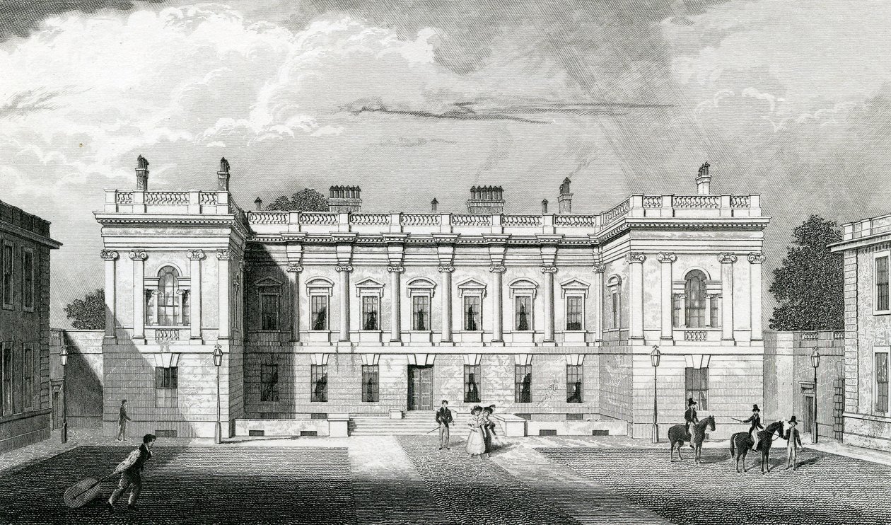 Burlington House, Royal Academy of Arts, Piccadilly, Londen door Thomas Hosmer Shepherd
