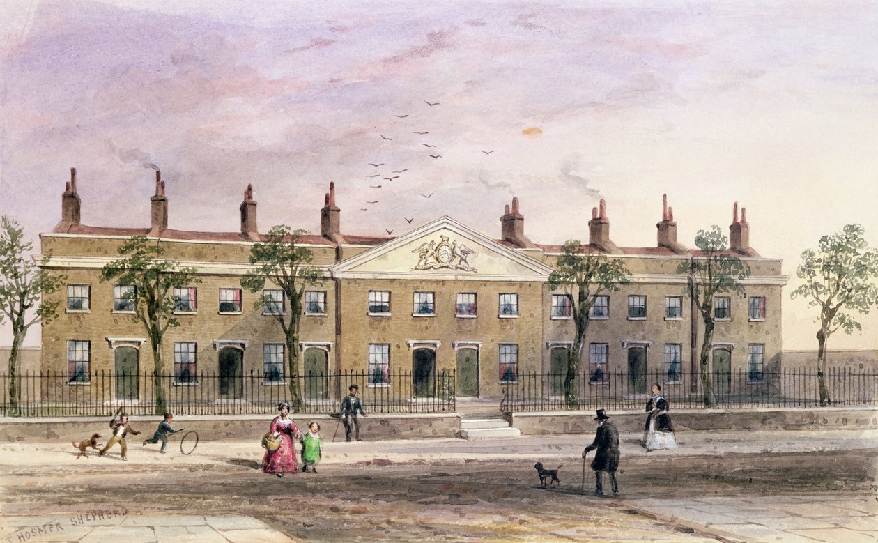 Clothworkers Almhouses in Frog Lane door Thomas Hosmer Shepherd