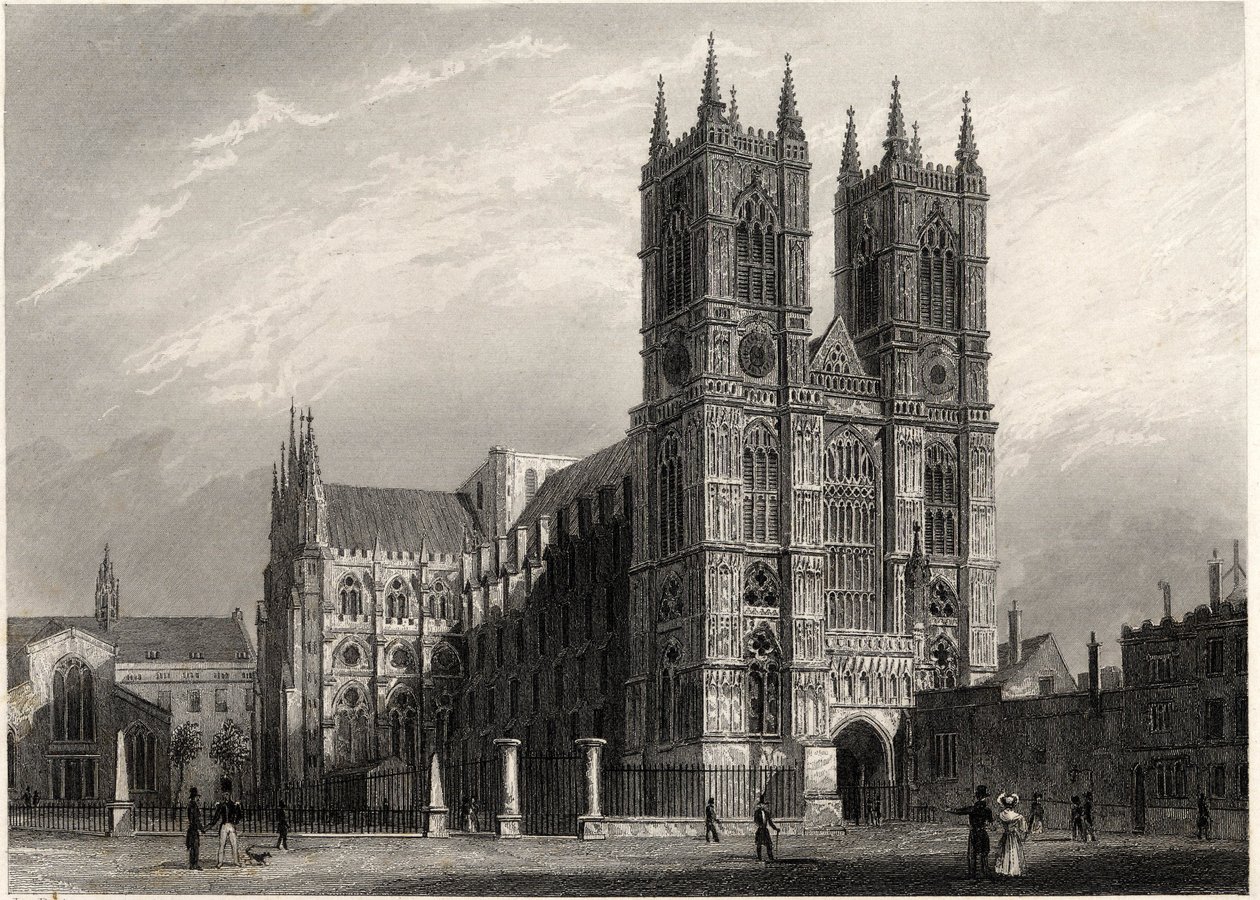 Londen, uitzicht op de Abdij van Westminster door Thomas Hosmer Shepherd