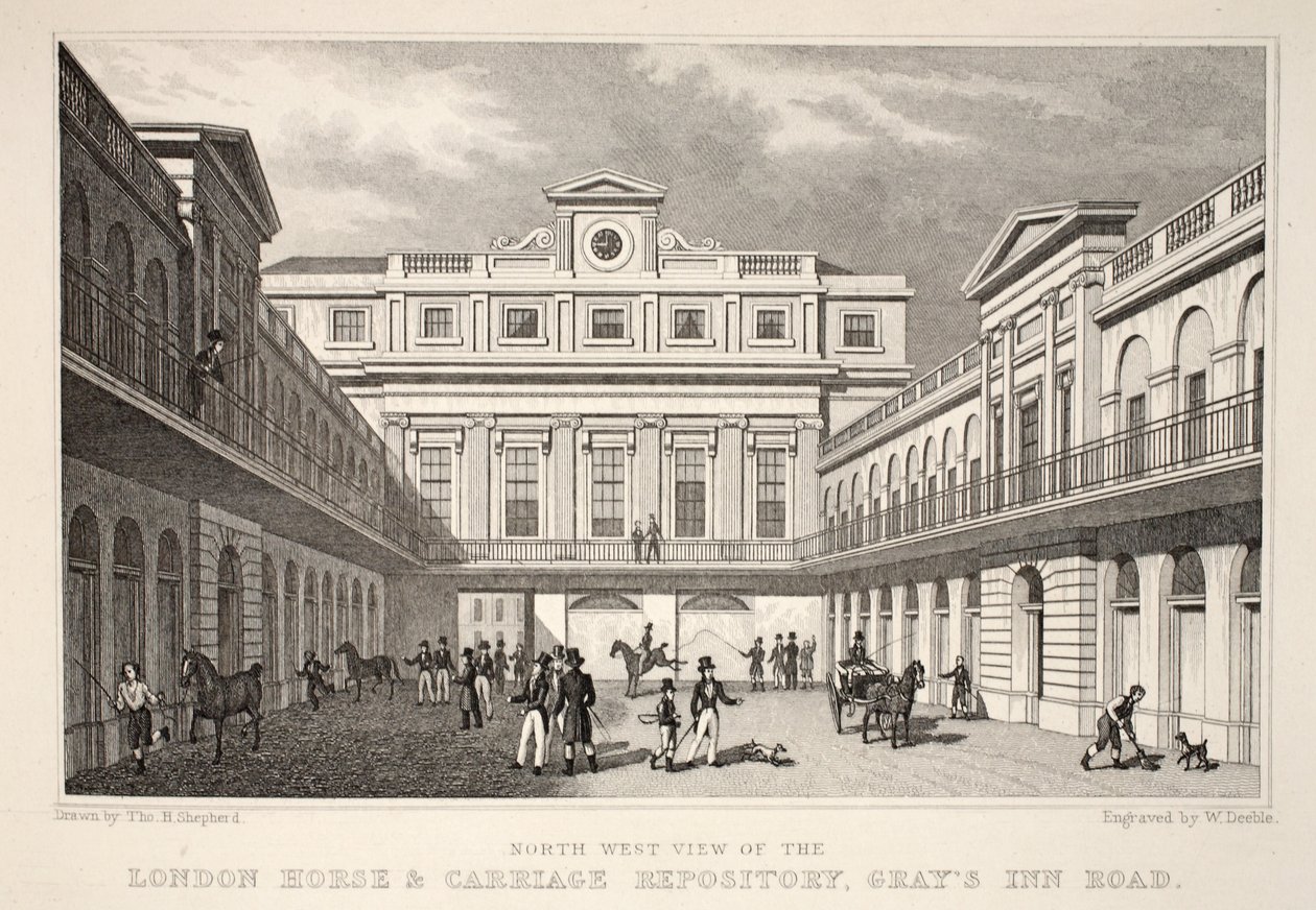 N.W. Uitzicht op de London Horse and Carriage Repository, Gray