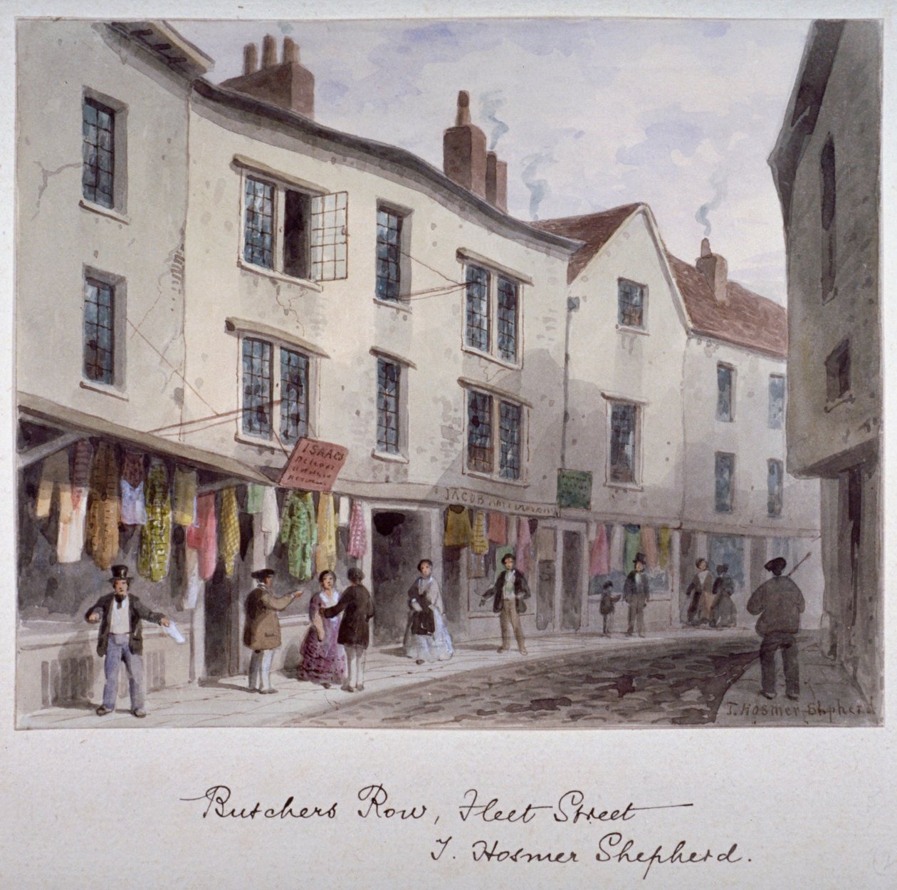 Waarschijnlijk een uitzicht op Holywell Street, Westminster, Londen, c1850 door Thomas Hosmer Shepherd