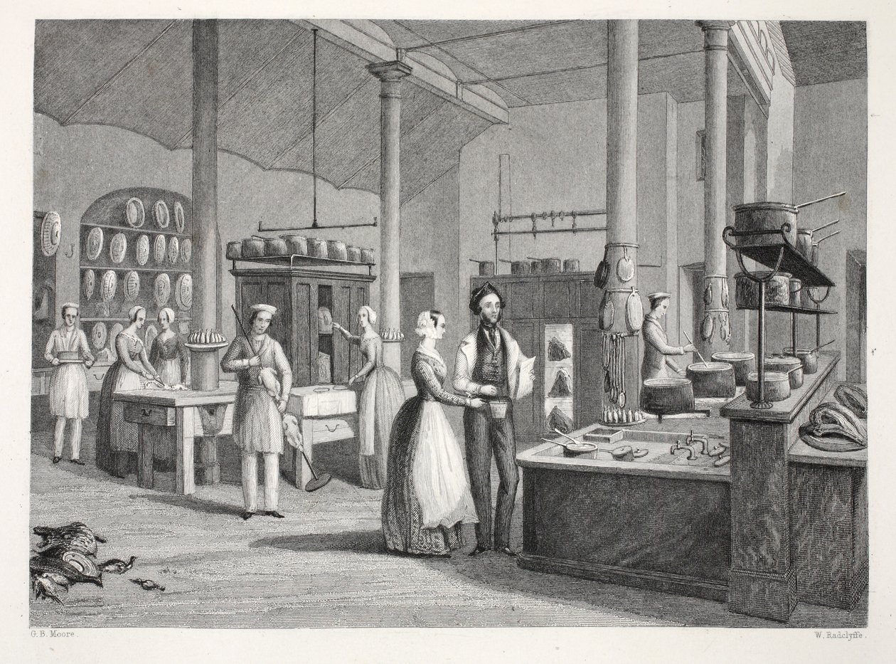 Reform Club - de keuken, uit 