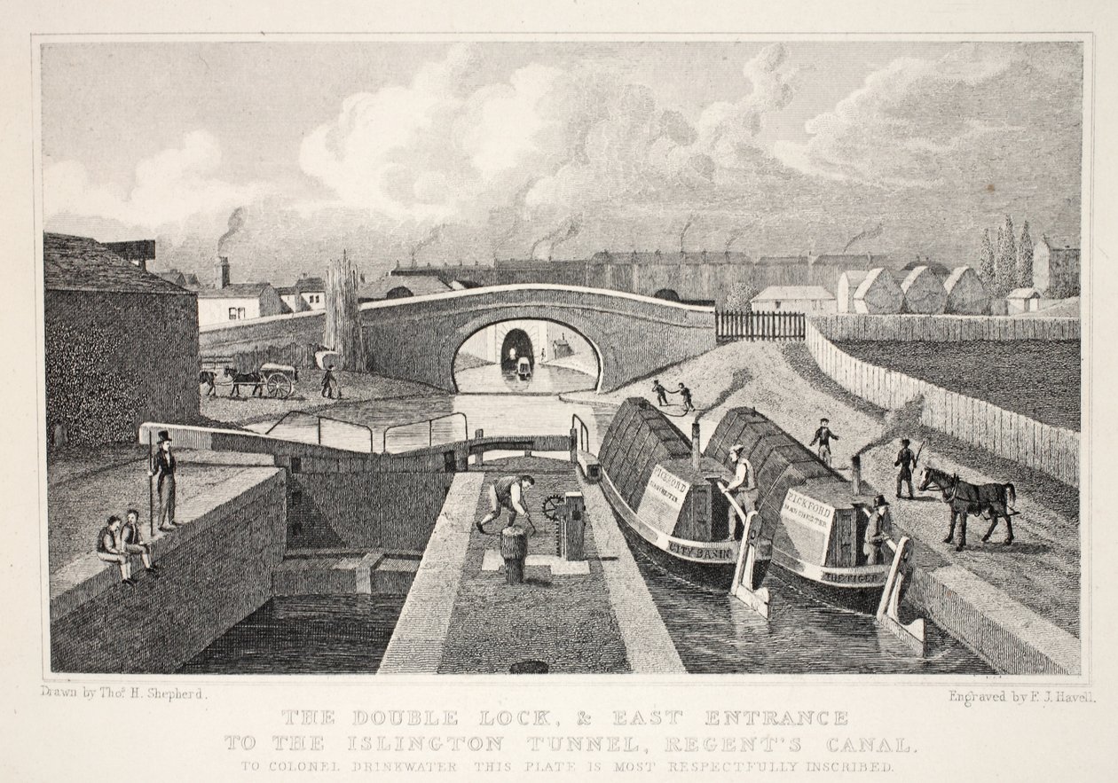 De Dubbele Dok en Oostelijke Ingang van de Islington Tunnel, Regent
