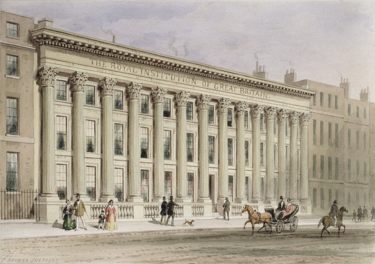 De Royal Institution of Great Britain, Albemarle Street, c.1838 door Thomas Hosmer Shepherd