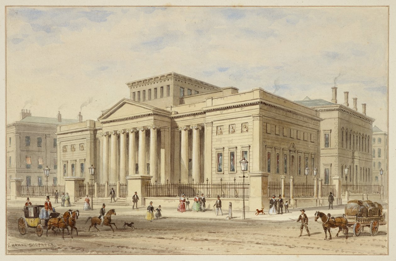 De Koninklijke Manchester Instelling, ca. 1836 door Thomas Hosmer Shepherd