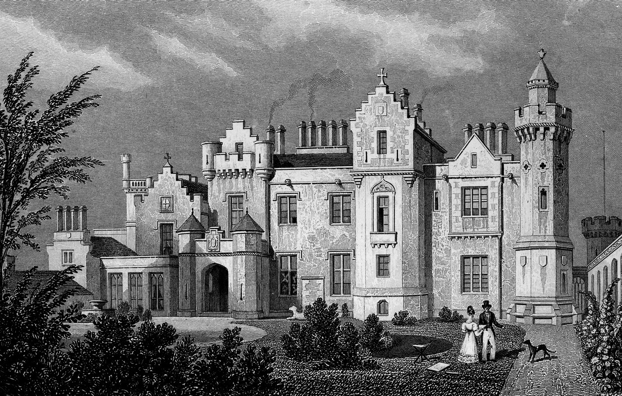 Uitzicht op Abbotsford door Thomas Hosmer Shepherd