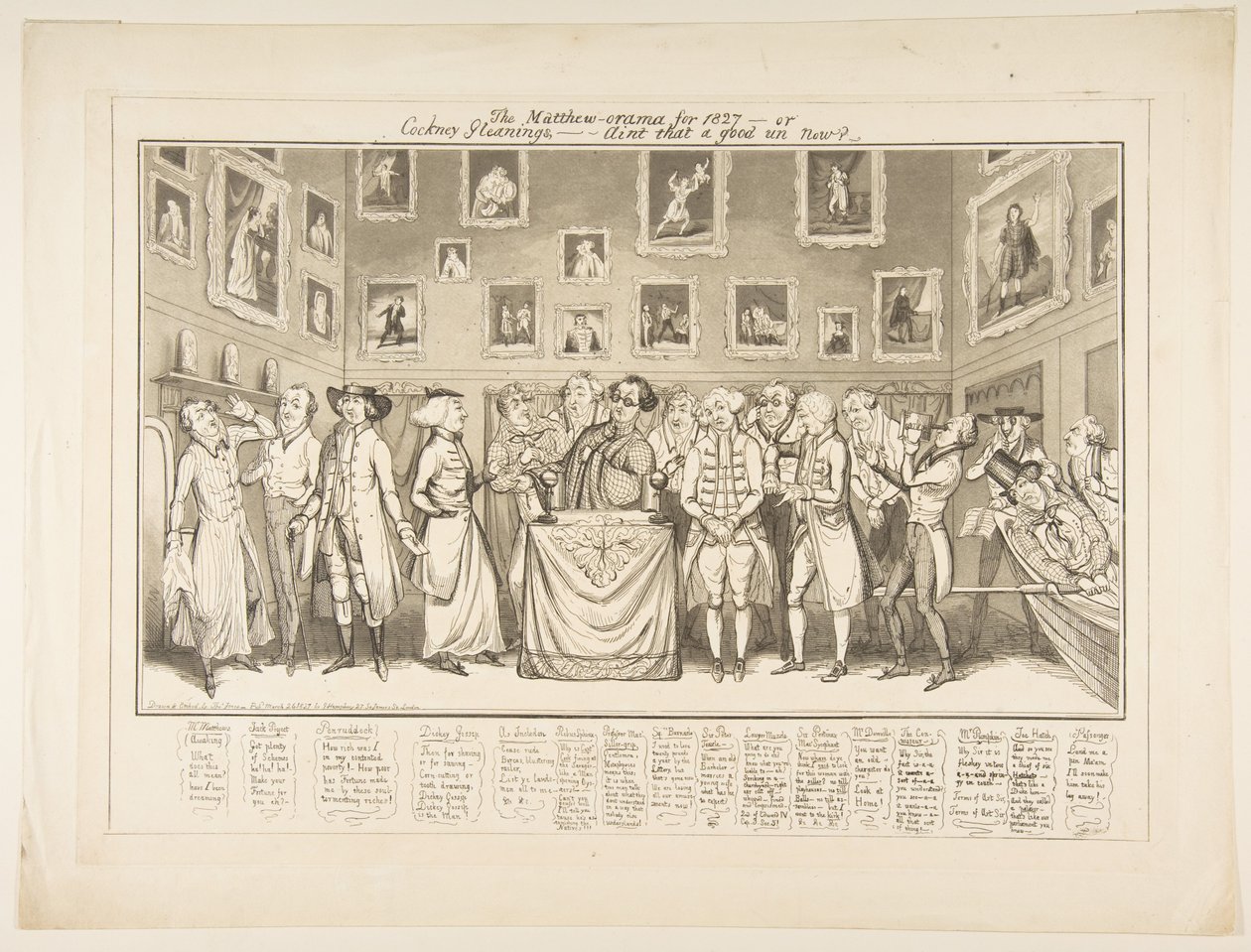 De Matthew-orama voor 1827 of Cockney Gleanings, is dat niet een goede nu, 26 maart 1827 door Thomas Howell Jones