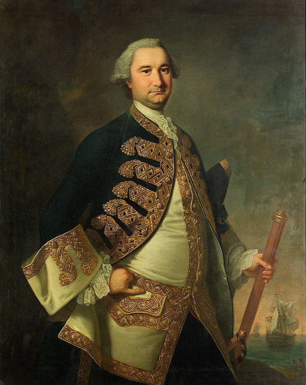 Schout-bij-nacht Richard Tyrrell (1716/7-1766) door Thomas Hudson