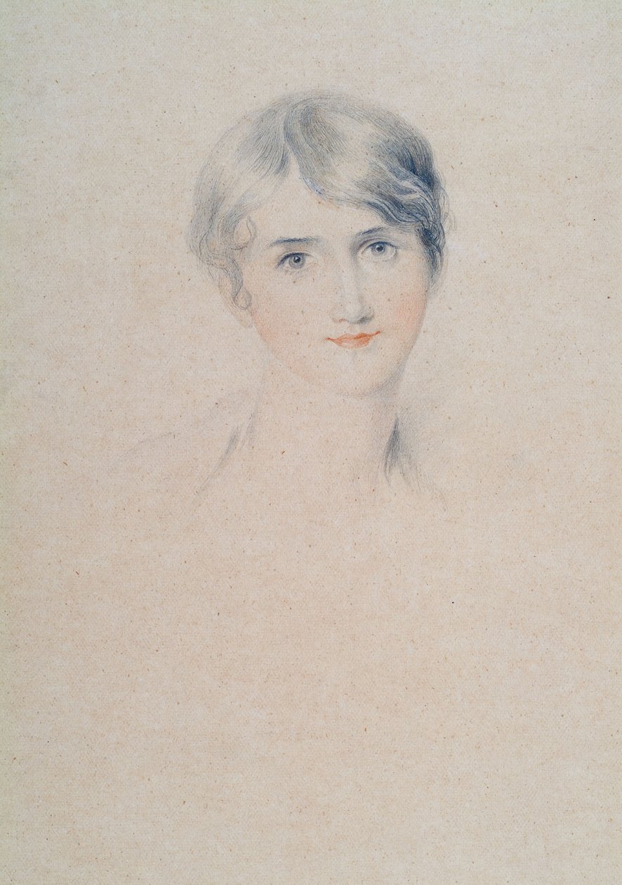Portret van Miss Bloxham, ca. 1800-10 door Thomas Lawrence