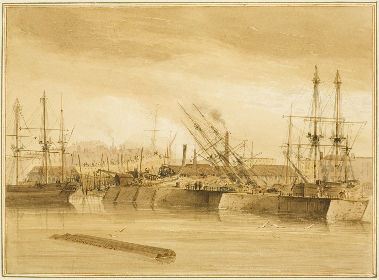 Oostelijke Wapping Dock, met de bark 