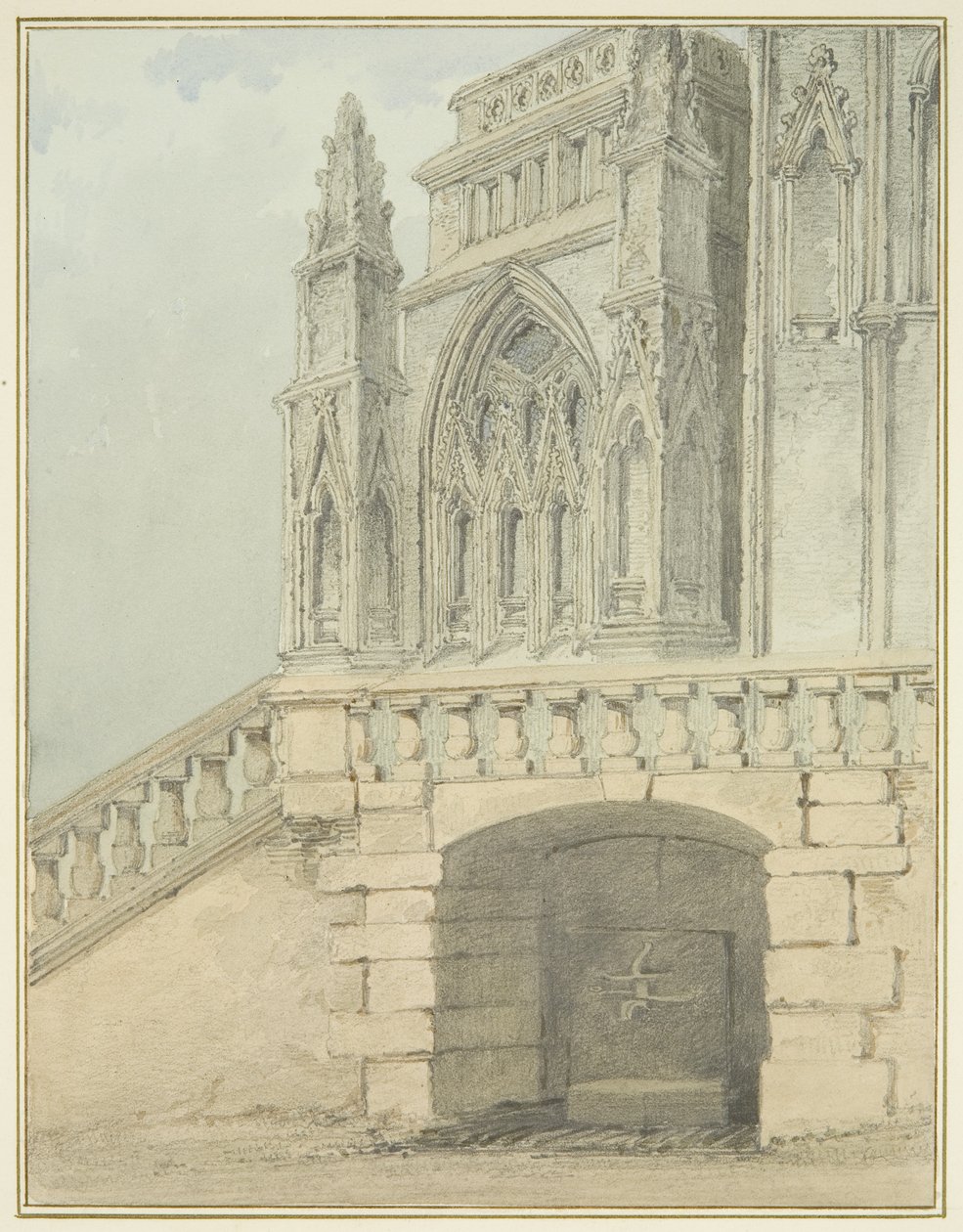 Redcliffe Conduit en deel van de noordelijke portiek door Thomas Leeson the Elder Rowbotham