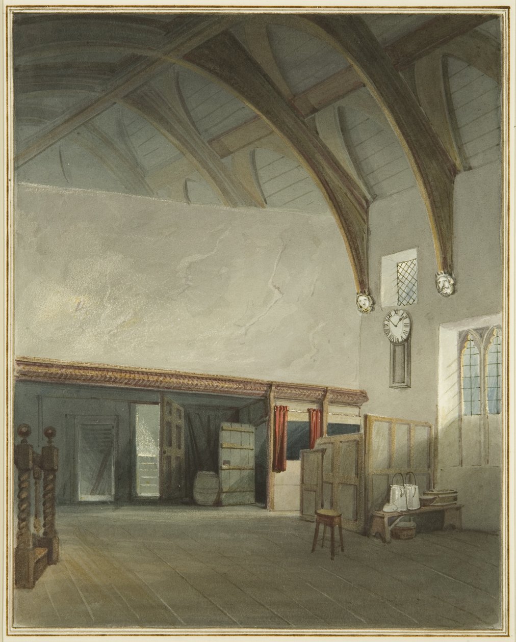 Kamer in een huis in Cider House Passage, bij Broad Street door Thomas Leeson the Elder Rowbotham