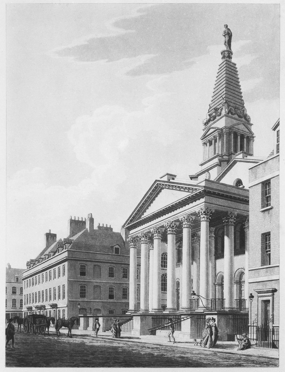 St. Georges Bloomsbury, 1799 door Thomas Malton Jnr.