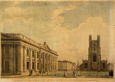 De zuidkant van het Senaatshuis en de westkant van de St. Mary