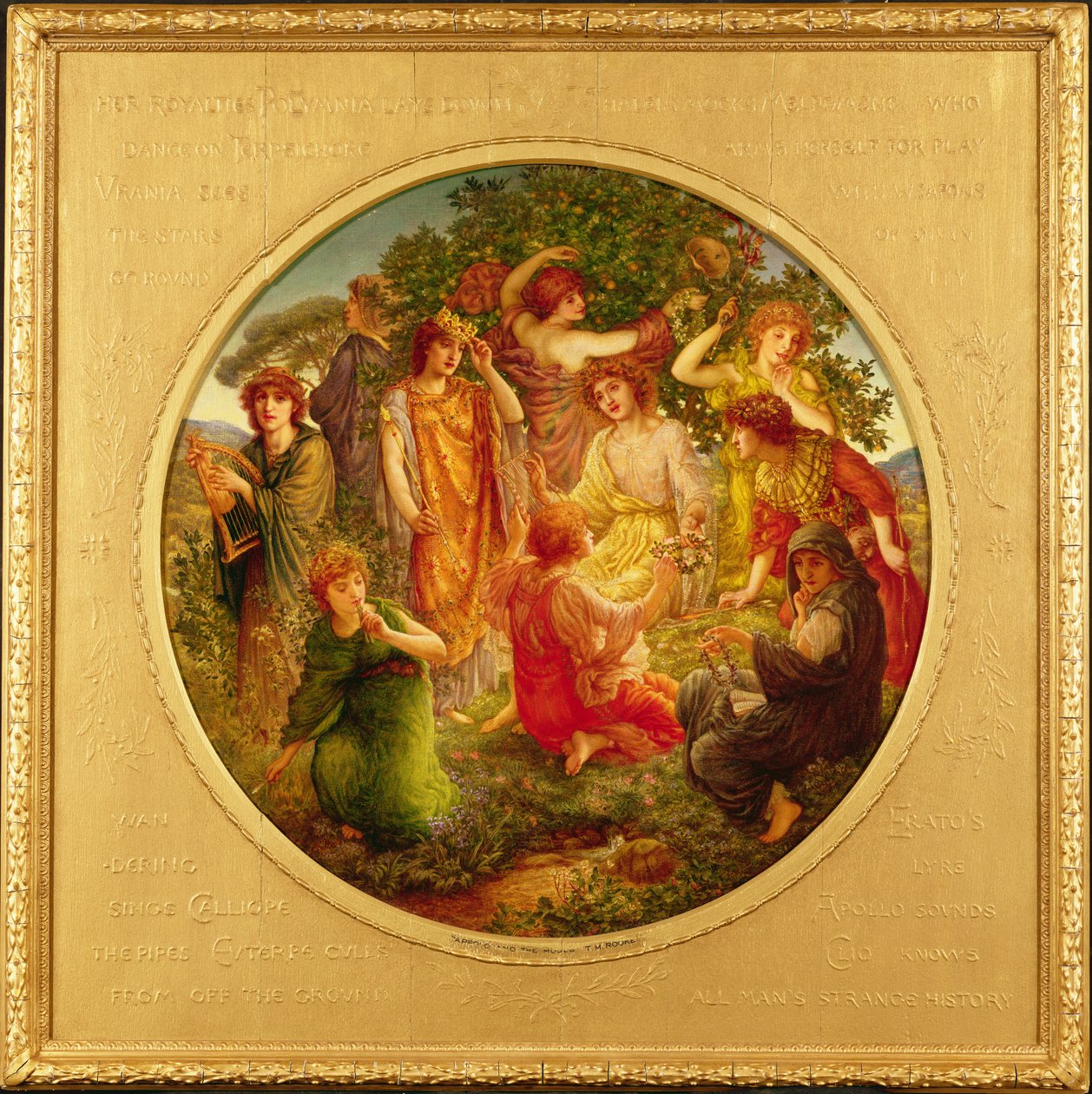 Apollo en de Muzen door Thomas Matthews Rooke