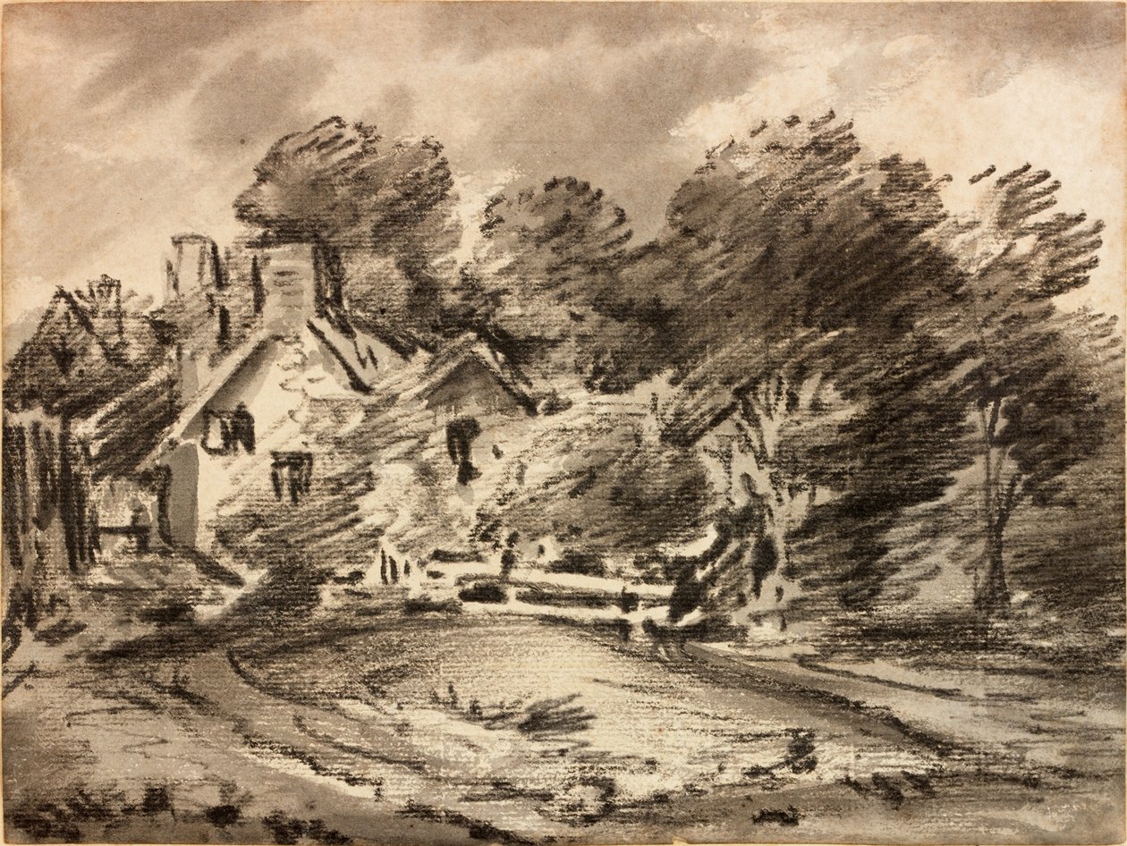 Landschap met Huisje door Thomas Monro
