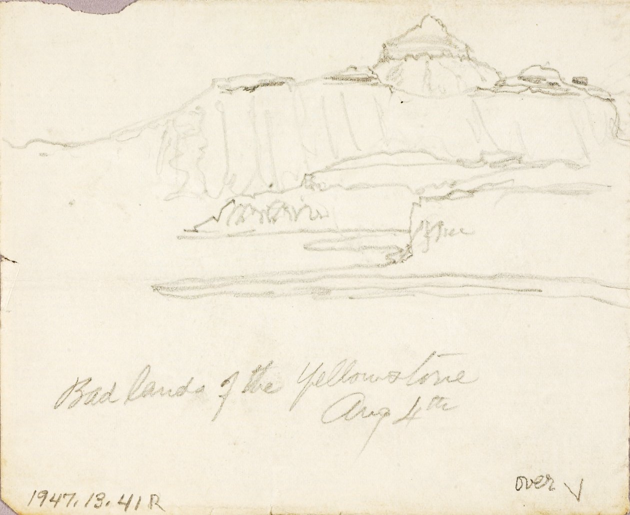 Slechte landen van Yellowstone door Thomas Moran