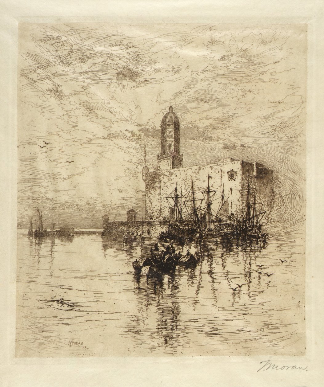 Castle of San Juan de Vlua, Vera Cruz door Thomas Moran