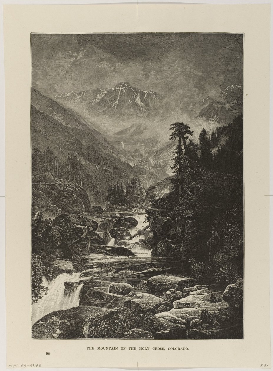 Berg van het Heilige Kruis, Colorado door Thomas Moran