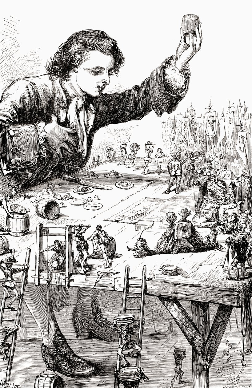 Zijn keizerlijke majesteit wenste dat hijzelf en zijn koninklijke gemalin het geluk hadden om met mij te dineren, illustratie uit 