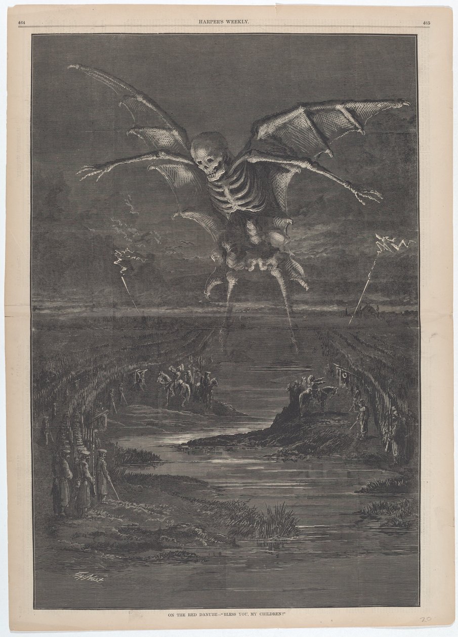 Aan de Rode Donau - "Zegen jullie, mijn kinderen!" door Thomas Nast