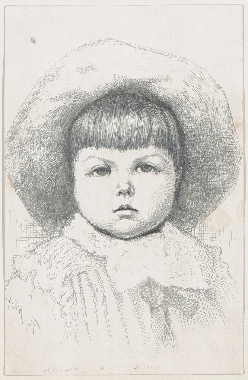Portret van een kind Cyril Nast door Thomas Nast