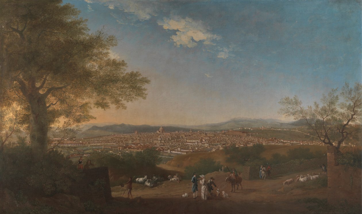 Een panoramisch uitzicht op Florence vanaf Bellosguardo door Thomas Patch