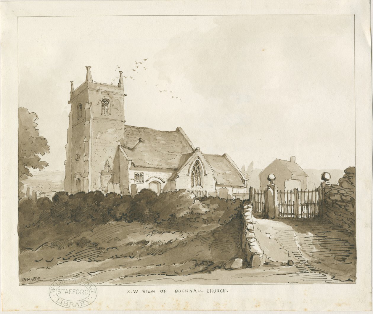 Bucknall Kerk door Thomas Peploe Wood