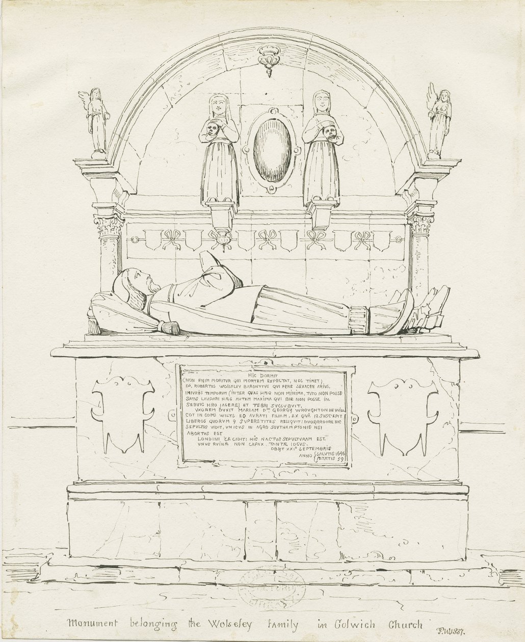 Colwich - Graf van Robert Wolseley door Thomas Peploe Wood