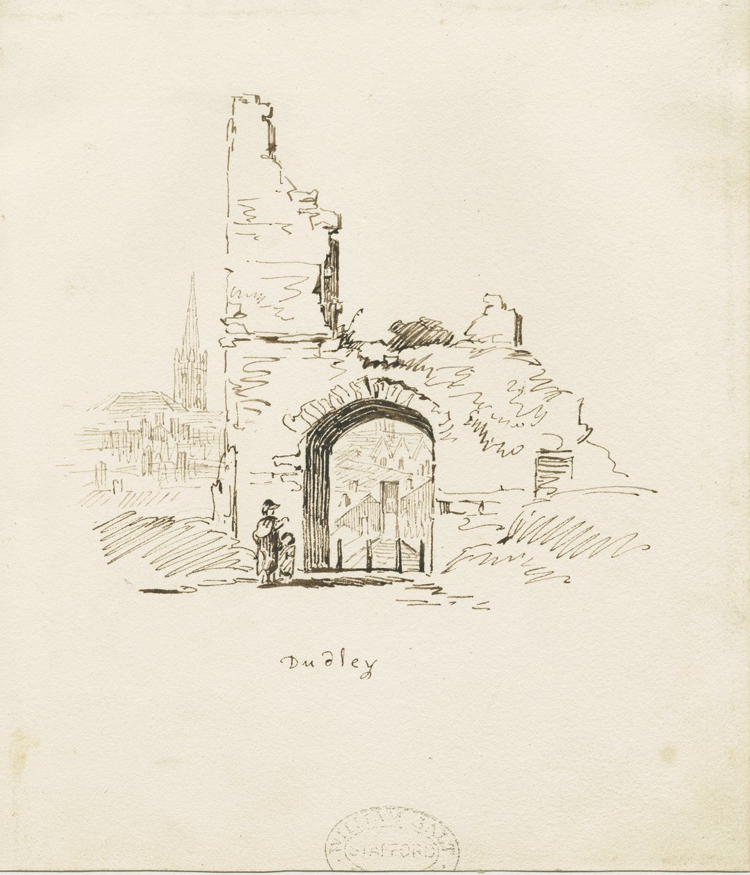 Dudley Kasteel - De Donjon door Thomas Peploe Wood