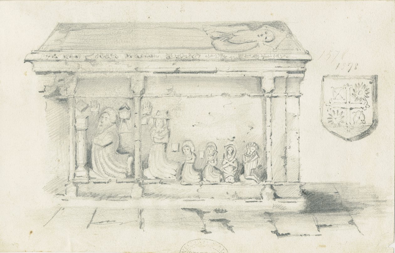 Eccleshall Kerk - Graf van Bisschop Bentham door Thomas Peploe Wood