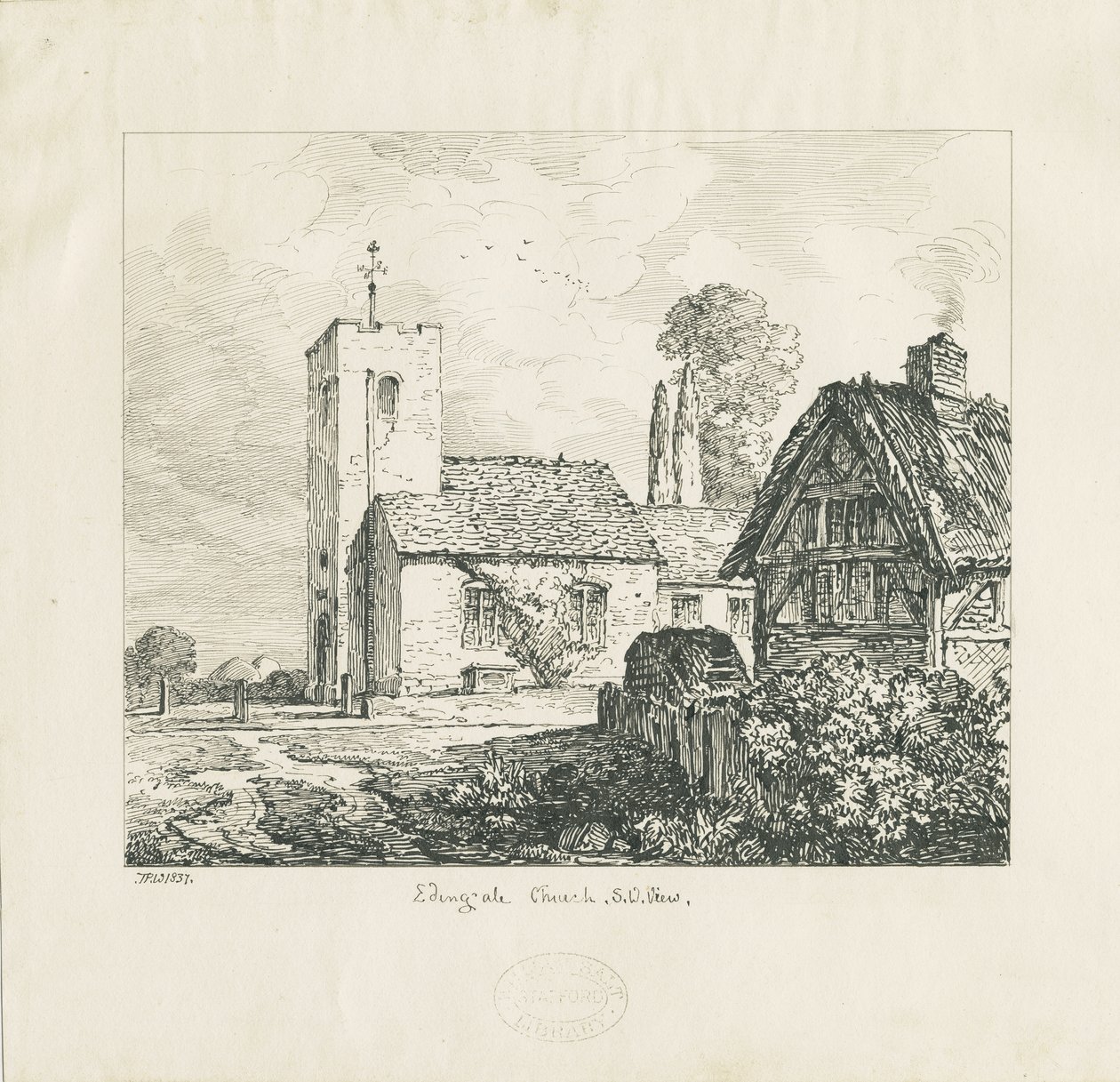 Edingale Kerk door Thomas Peploe Wood