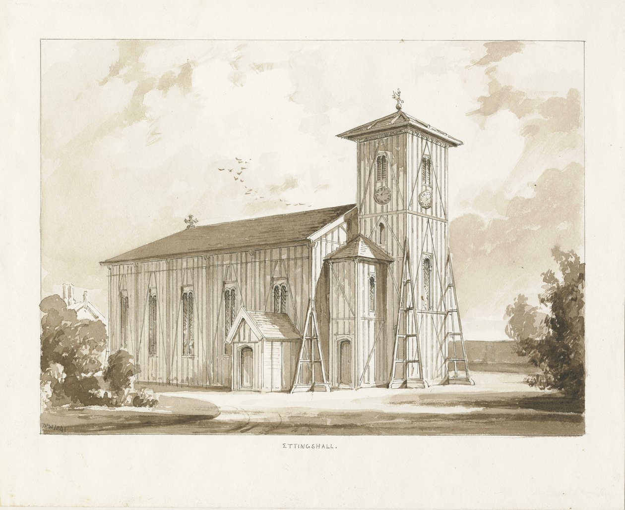 Ettingshall Kerk door Thomas Peploe Wood
