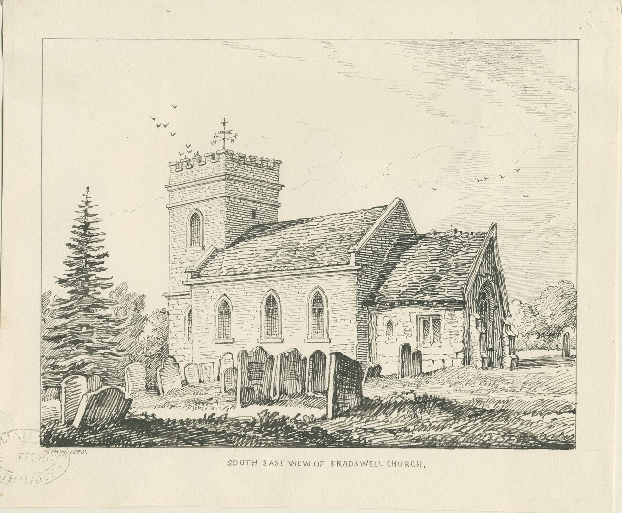 Fradswell Kerk door Thomas Peploe Wood