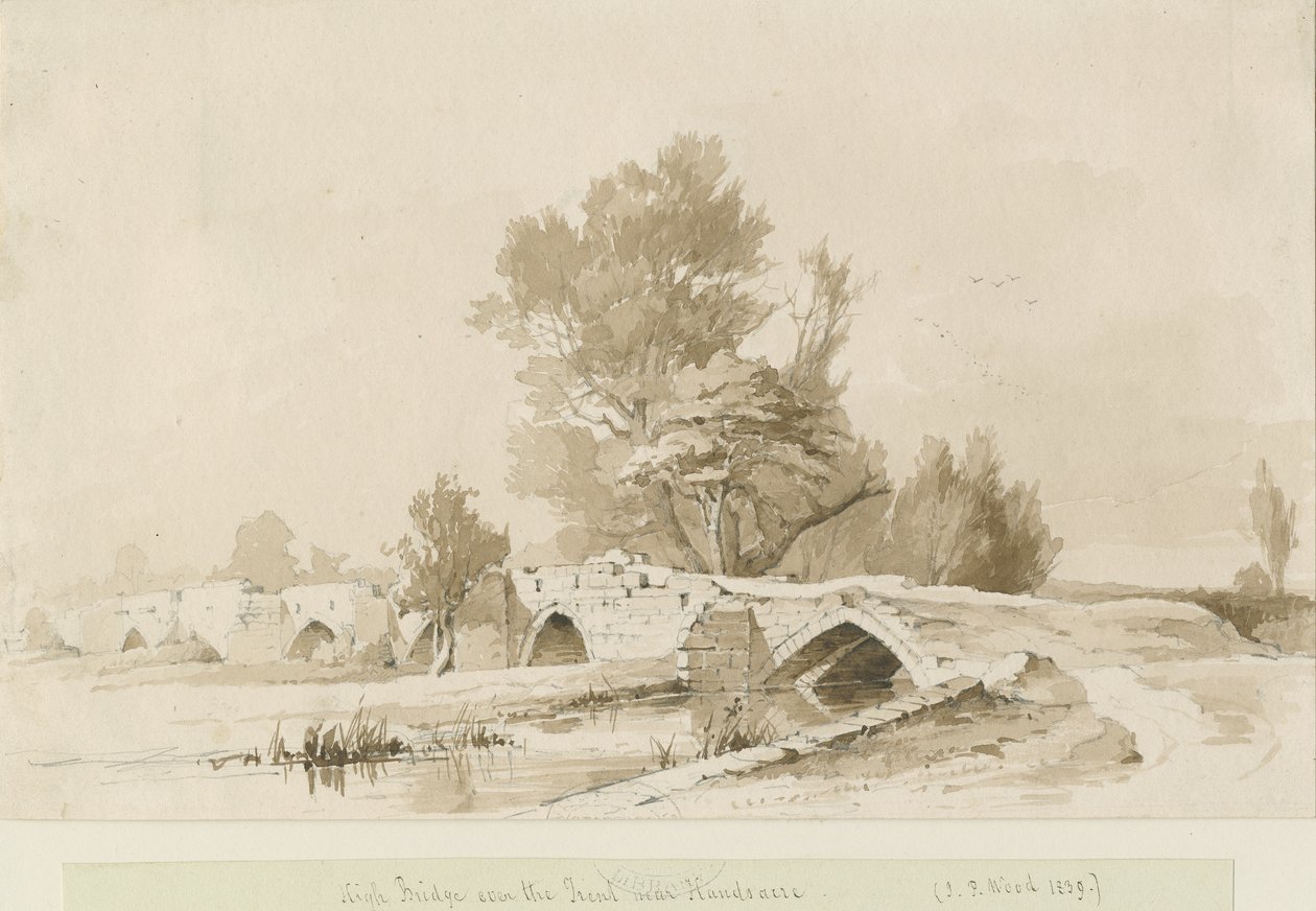 Handsacre - Oude Hoge Brug door Thomas Peploe Wood