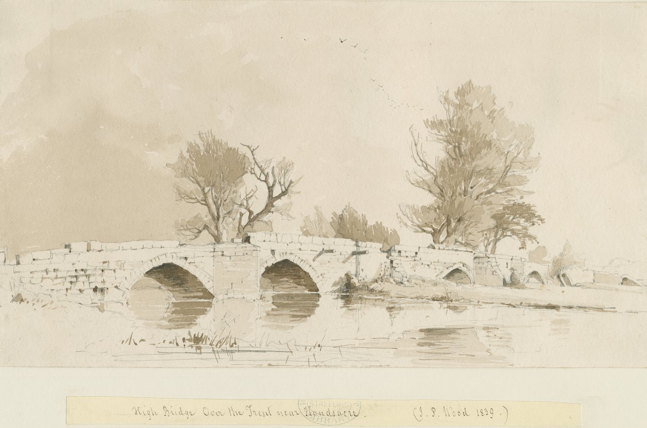 Handsacre - Oude Hoge Brug door Thomas Peploe Wood
