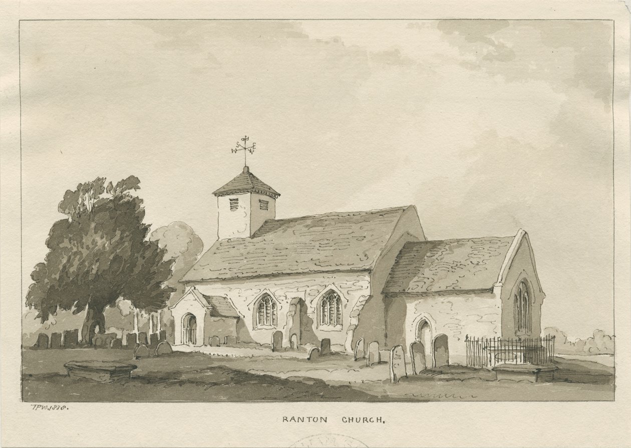 Ranton Kerk door Thomas Peploe Wood