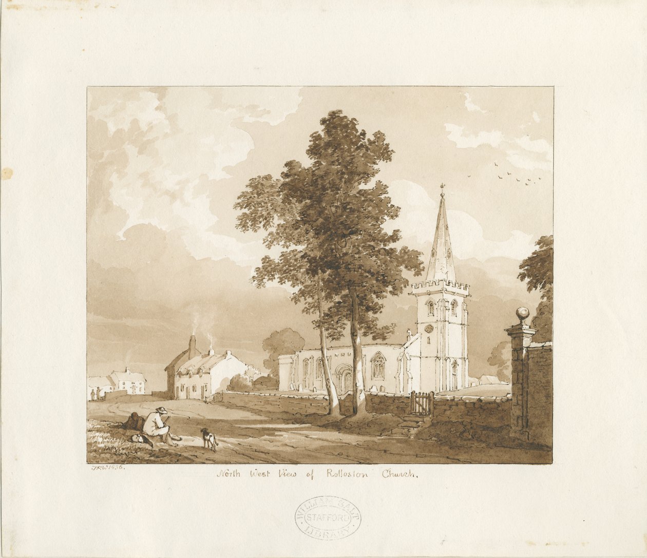 Rolleston Kerk door Thomas Peploe Wood