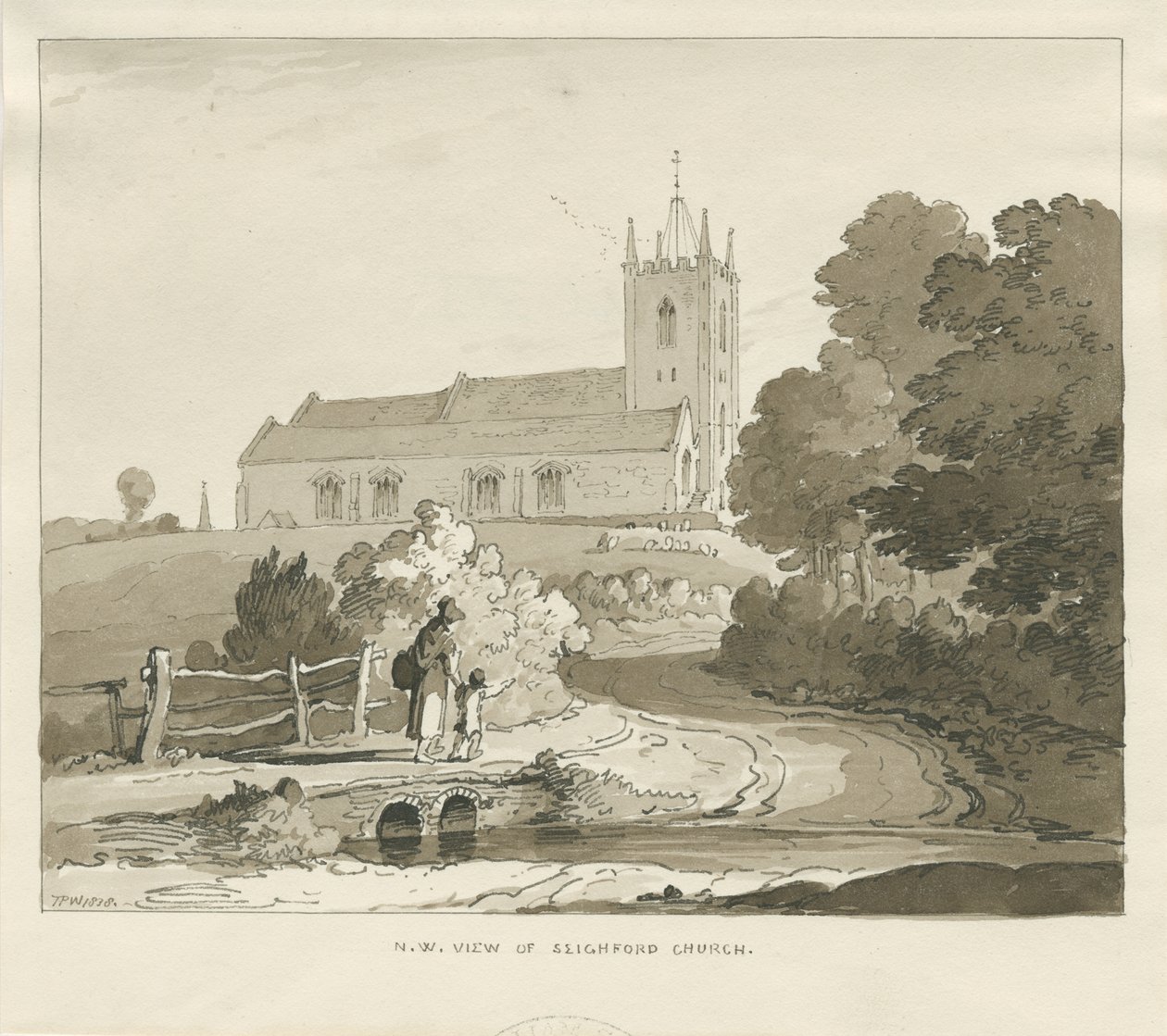 Seighford Kerk door Thomas Peploe Wood
