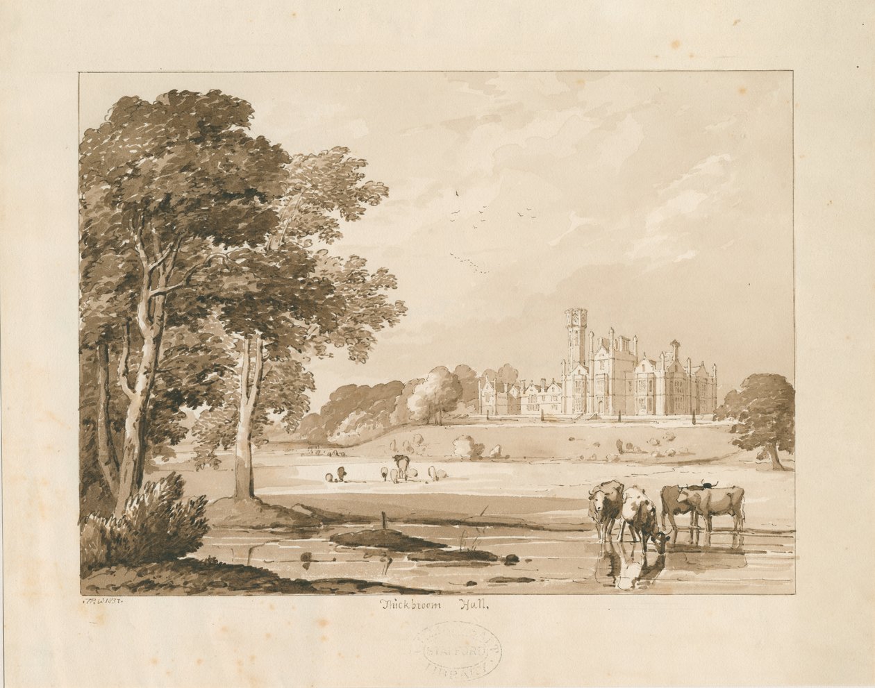 "Thickbroom Hall" [Manley Hall] door Thomas Peploe Wood