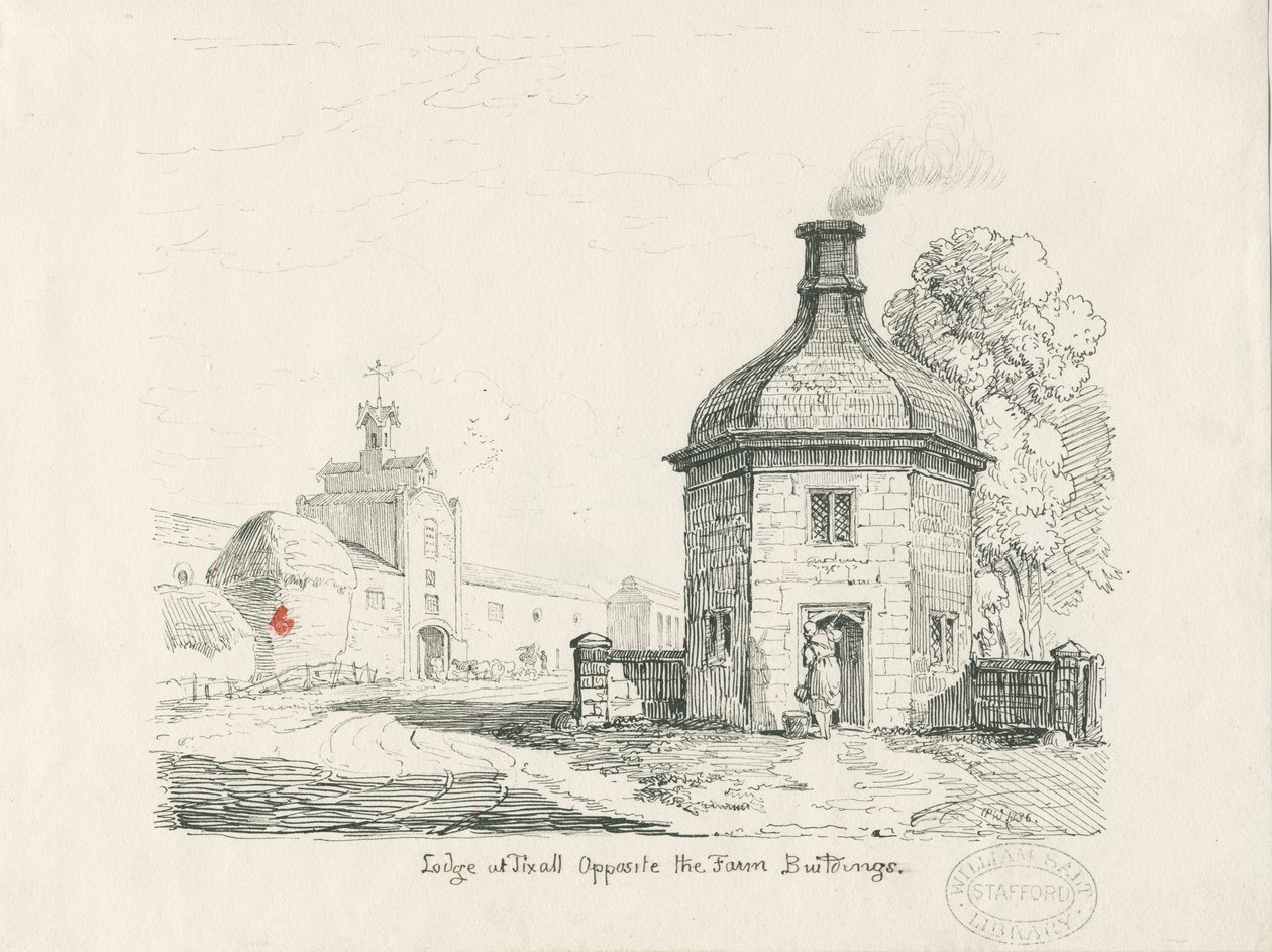 Tixall - Lodge door Thomas Peploe Wood