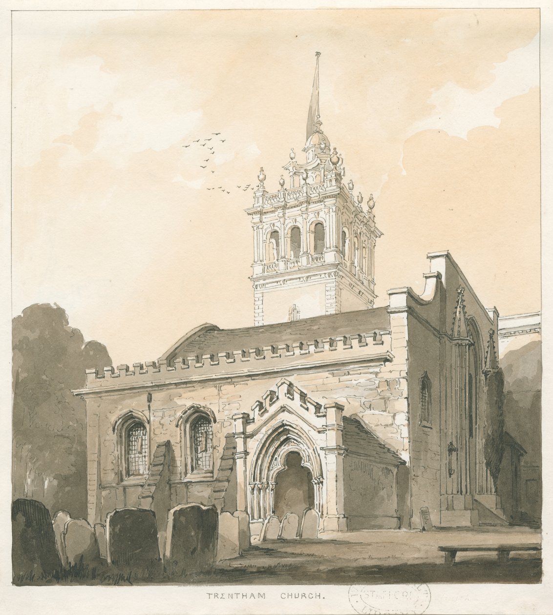 Trentham Kerk door Thomas Peploe Wood