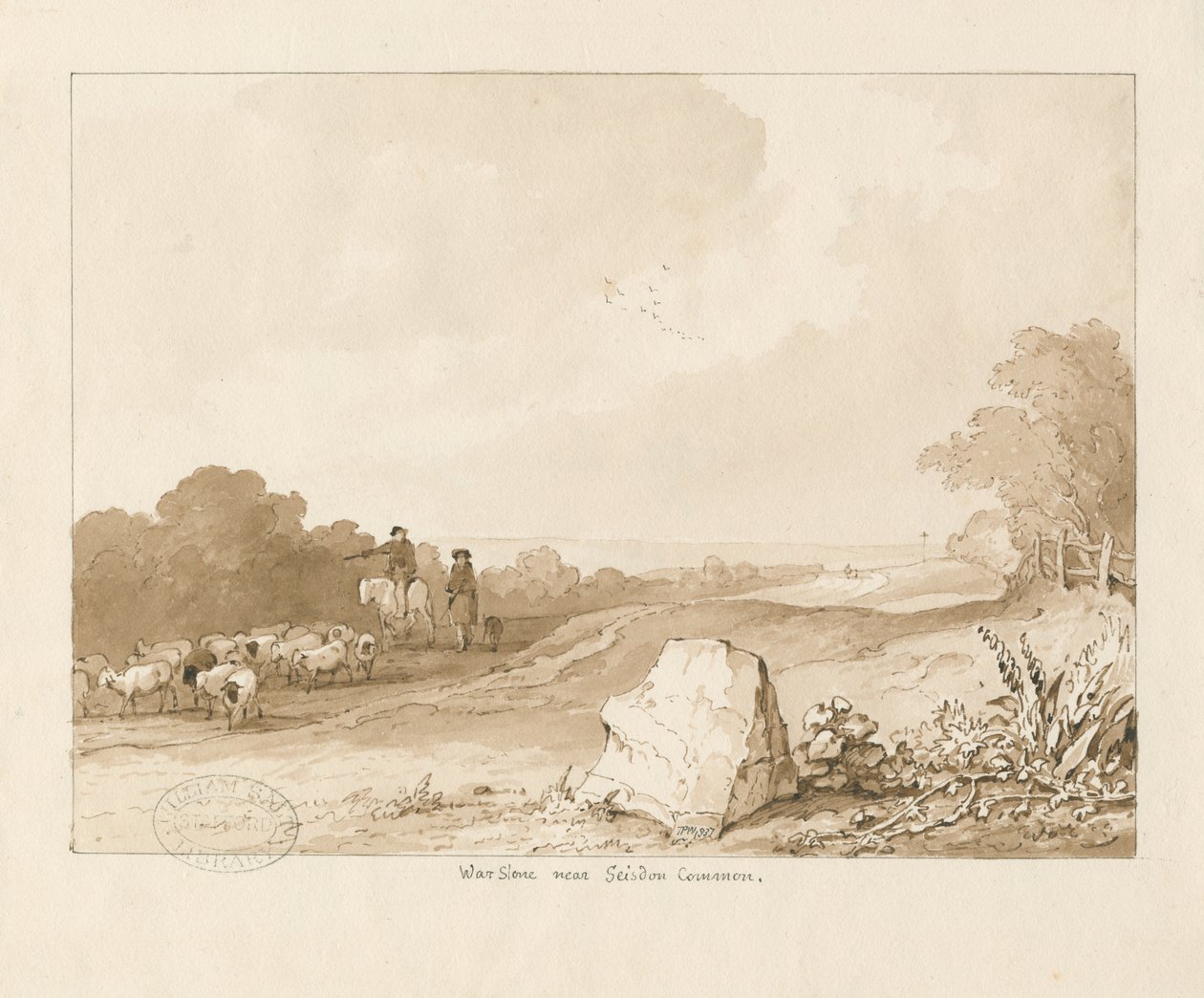 Trysull - Oorlogssteen bij Seisdon Common door Thomas Peploe Wood