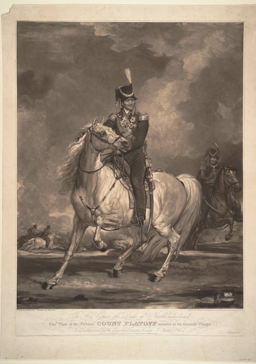 Portret van Graaf Matvei Ivanovich Platov 1757-1818, 1815 door Thomas Phillips