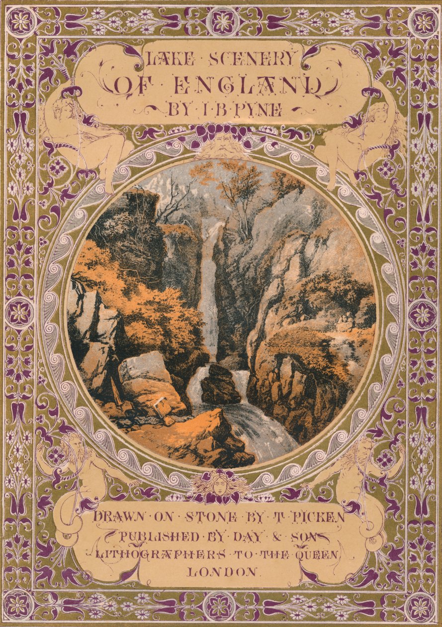 Frontispice voor Lake Scenery of England door J. B. Pyne, 1850s door Thomas Picken