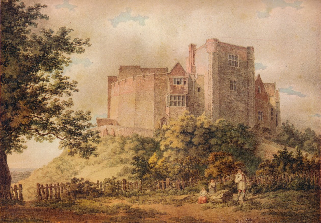 Tamworth Castle, 1799, 1922 door Thomas Richard Underwood