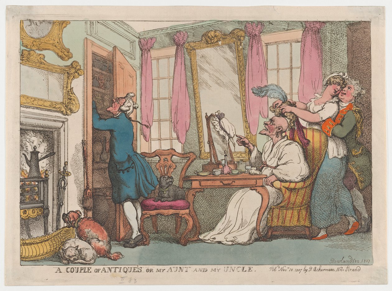 Een paar antiek of mijn tante en mijn oom, 20 november 1807 door Thomas Rowlandson