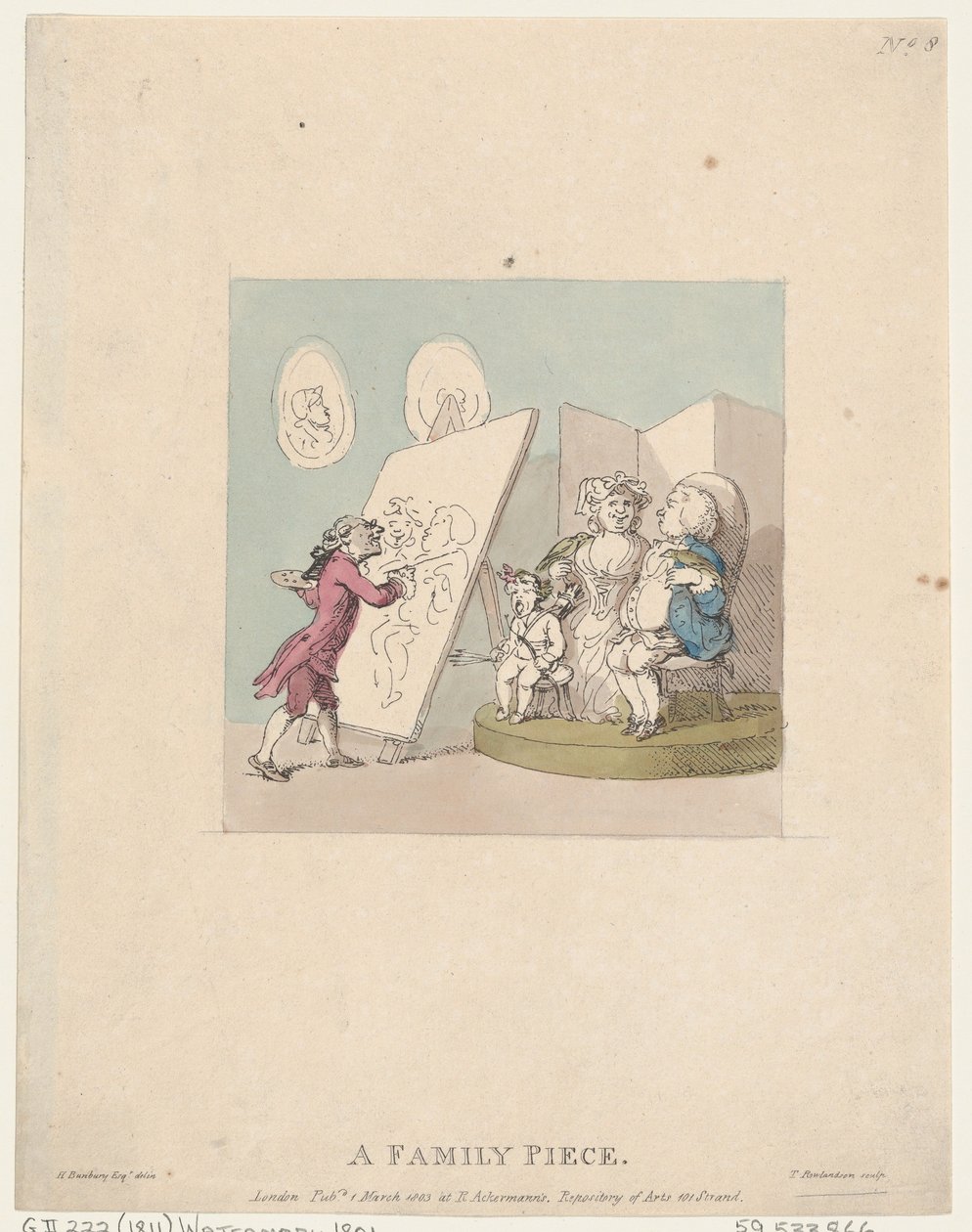 Een familieportret door Thomas Rowlandson