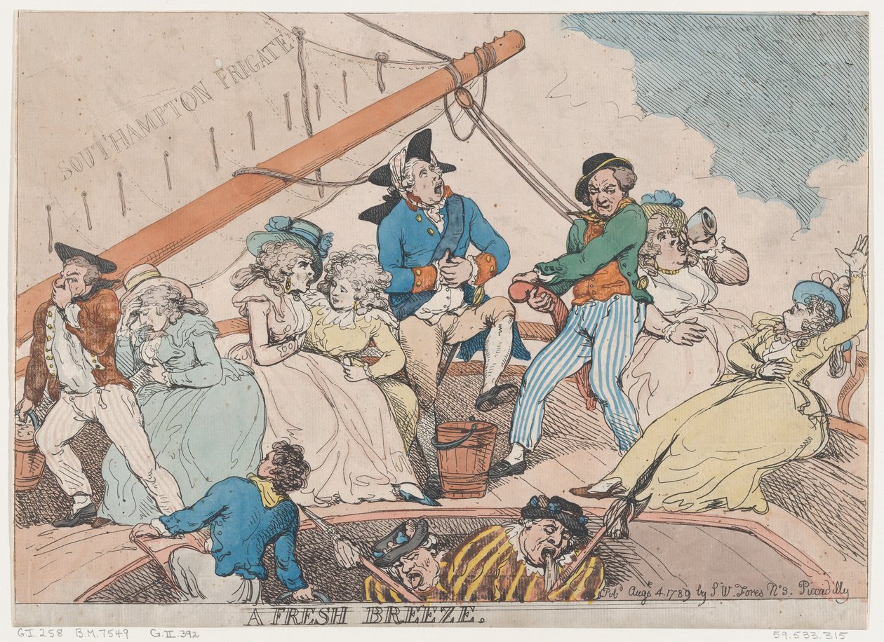 Een frisse bries, 4 augustus 1789 door Thomas Rowlandson